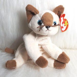 "Ty Beanie Baby" Snip the Siamese cat 1996. Rare NWT